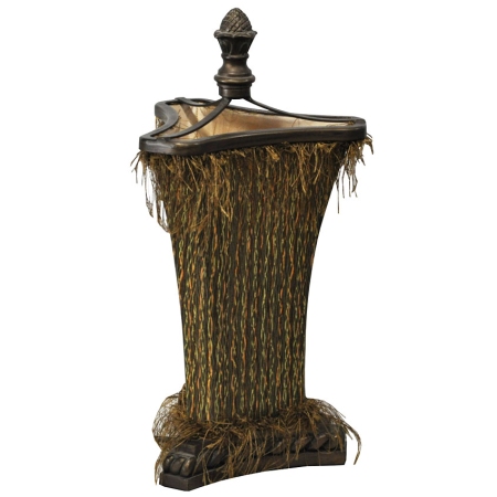 Λάμπα επιτραπέζια μεταλλική-υφασμάτινη πράσινο 20x20x38εκ Sinialo KR-0246-5-D