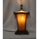 Λάμπα επιτραπέζια μεταλλική-υφασμάτινη πράσινο 20x20x38εκ Sinialo KR-0246-5-D