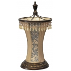 Λάμπα επιτραπέζια μεταλλική-υφασμάτινη μπεζ 20x39εκ Sinialo KR-0432C