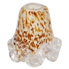 Γυαλί φωτιστικού ανταλλακτικό G9 λευκό-καφέ 8x8εκ Sinialo 2900463