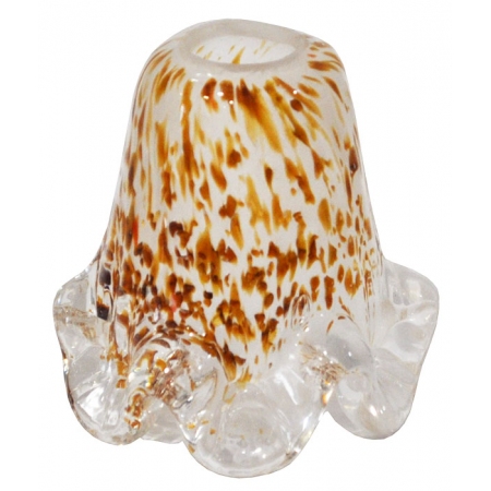 Γυαλί φωτιστικού ανταλλακτικό G9 λευκό-καφέ 8x8εκ Sinialo 2900463