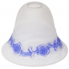 Γυαλί πορτατίφ ανταλλακτικό Ε14 λευκό-μπλε 15x11εκ Sinialo 2900486