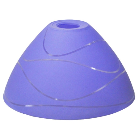 Γυαλί πορτατίφ ανταλλακτικό Ε14 μωβ 18x10εκ Sinialo 2900494