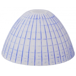 Γυαλί πορτατίφ ανταλλακτικό Ε14 μπλε 17x10εκ Sinialo 2900496