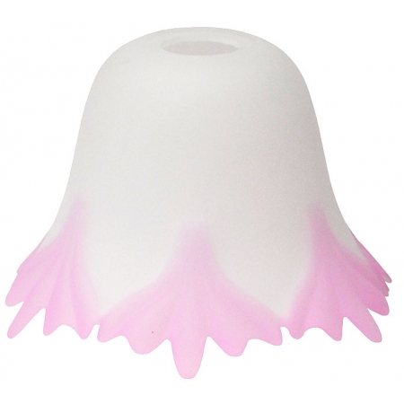 Γυαλί πορτατίφ ανταλλακτικό Ε14 ροζ 17x11εκ Sinialo 2900505