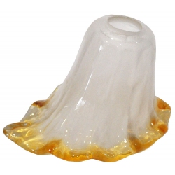 Γυαλί φωτιστικού ανταλλακτικό G9 λευκό-μελί 11x8x8εκ Sinialo 2900517