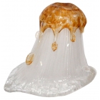 Γυαλί φωτιστικού ανταλλακτικό G9 λευκό-μελί 12.5x11x10εκ Sinialo 2900530