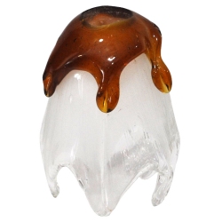 Γυαλί φωτιστικού ανταλλακτικό Ε14 λευκό-μελί 9x9x12εκ Sinialo 2900604