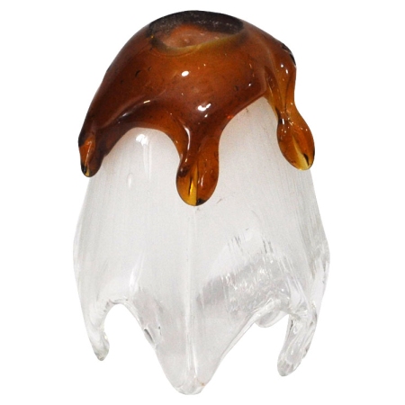 Γυαλί φωτιστικού ανταλλακτικό Ε14 λευκό-μελί 9x9x12εκ Sinialo 2900604