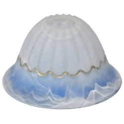 Γυαλί φωτιστικού ανταλλακτικό Ε14 μπλε-χρυσό 16x8.5εκ Sinialo 2900613