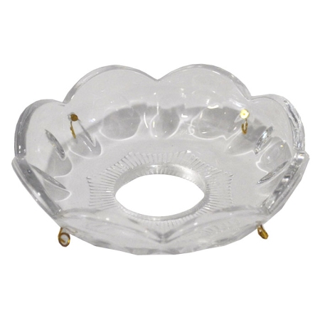 Πιατάκι φωτιστικού ανταλλακτικό γυάλινο διάφανο 10x2.5εκ Sinialo 2900636