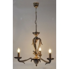 Φωτιστικό οροφής 3φωτο μπρούτζινο χρυσό 60x60x95εκ Sinialo 2900646