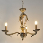 Φωτιστικό οροφής 3φωτο μπρούτζινο χρυσό 60x60x95εκ Sinialo 2900646