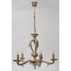 Φωτιστικό οροφής 5φωτο μπρούτζινο χρυσό 65x65x95εκ Sinialo 2900647