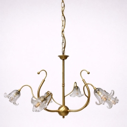 Φωτιστικό οροφής 6φωτο μεταλλικό χρυσό ματ 70x102εκ Sinialo 2900650