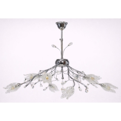 Φωτιστικό οροφής 8φωτο μεταλλικό ασημί 75x55εκ Sinialo 2900651
