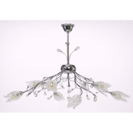 Φωτιστικό οροφής 8φωτο μεταλλικό ασημί 75x55εκ Sinialo 2900651