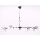 Φωτιστικό οροφής 6φωτο μεταλλικό ασημί 90x38x69εκ Sinialo 2900652