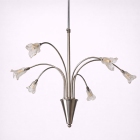 Φωτιστικό οροφής 6φωτο μεταλλικό ασημί 60x81εκ Sinialo 2900654