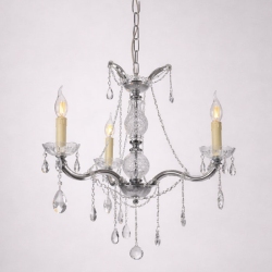 Φωτιστικό οροφής 3φωτο μεταλλικό ασημί 55x117εκ Sinialo 2900658