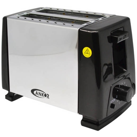 Φρυγανιέρα 2 θέσεων μαύρο-ασημί 650W Ankor 814985