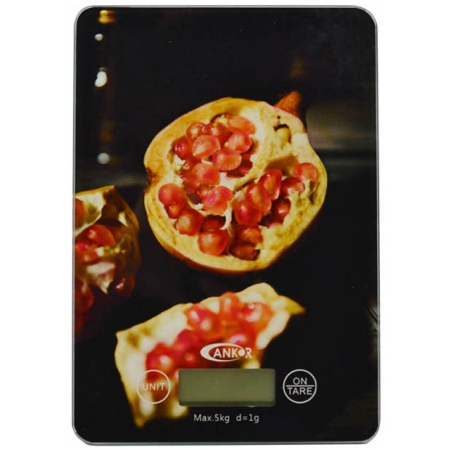 Ζυγαριά κουζίνας ηλεκτρονική Ρόδι 5kg Ankor 818457