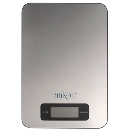 Ζυγαριά κουζίνας ηλεκτρονική ασημί 5kg Ankor 826797