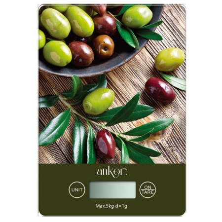 Ζυγαριά κουζίνας ηλεκτρονική Ελιές 5kg Ankor 847945