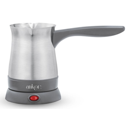 Ηλεκτρικό μπρίκι καφέ γκρι-ασημί 1000W Ankor K-841264