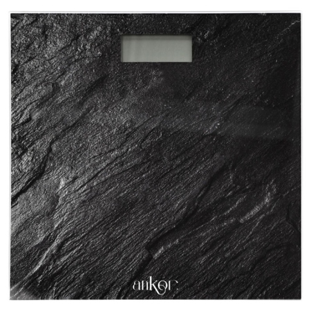 Ζυγαριά σώματος ηλεκτρονική γυάλινη μαύρη 30εκ Ankor 851881