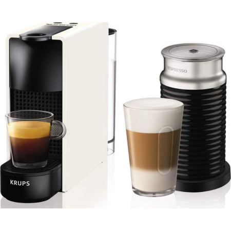 Καφετιέρα Nespresso Essenza mini λευκή Krups XN1111 + Aeroccino + Εκπτωτική προσφορά για αγορά καψουλών