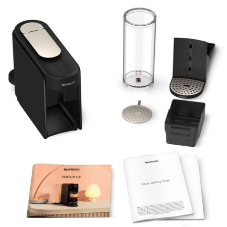 Καφετιέρα Nespresso Vertuo up μαύρη Krups XN9418 + Aeroccino