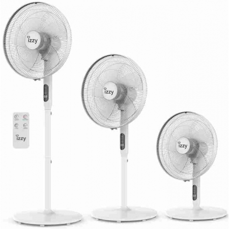 Ανεμιστήρας δαπέδου με κοντρόλ 3σε1 λευκός 40εκ 70W IZ-9007 Izzy 223432