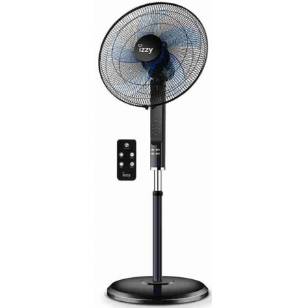 Ανεμιστήρας δαπέδου με κοντρόλ μαύρος 46εκ 70W IZ-9004 Izzy 223433