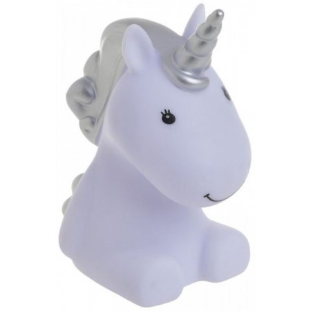 Φωτάκι νυκτός παιδικό LED Μονόκερος ασημί-λευκό 9x7x14εκ Click 6-15-508-0013