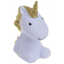 Φωτάκι νυκτός παιδικό LED Μονόκερος χρυσό-λευκό 9x7x14εκ Click 6-15-508-0013