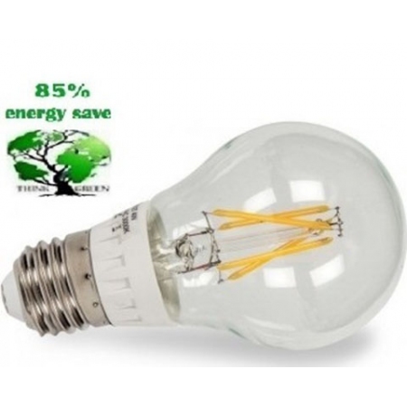 Λάμπα LED Filament Vintage σφαιρική E27/4W ψυχρό φως VK