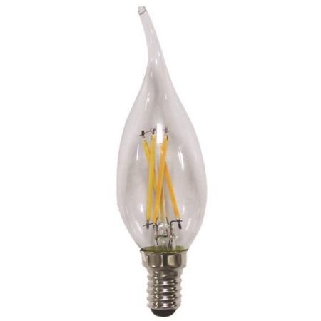 Λάμπα Led Filament κερί 4.2W/E14/2700Κ θερμό φως Eurolamp 147-78176