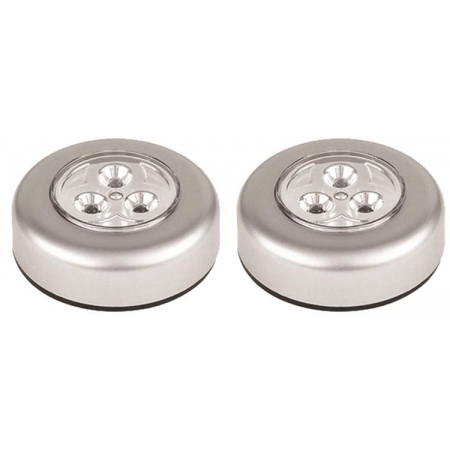Σποτ Led σετ 2 τεμαχίων με μπαταρία 7x2.5εκ Eurolamp 147-55660
