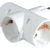 Πολύπριζο-σταυρός 3 θέσεων λευκό 9x4.3x8.9εκ Eurolamp 147-10002