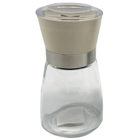 Πιπερόμυλος γυάλινος μπεζ 7x13.5εκ Ankor 722945