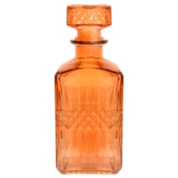 Καράφα με πώμα γυάλινη πορτοκαλί 1L Ankor 727704