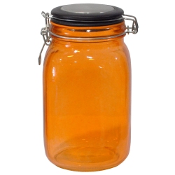 Βάζο γυάλινο με έλασμα πορτοκαλί 13x11x20εκ Ankor 736096