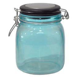 Βάζο γυάλινο με έλασμα γαλάζιο 13x11x15εκ Ankor 736089