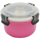 Φαγητοδοχείο ανοξείδωτο-πλαστικό ροζ 1.1Lt Ankor 818785
