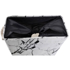 Καλάθι απλύτων υφασμάτινο με ροδάκια λευκό-μαύρο 40Lt Ankor 818501