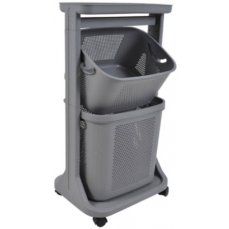 Ραφιέρα αποθήκευσης με ροδάκια γκρι 44x33x73.5εκ Ankor 818525