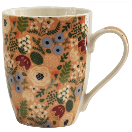 Κούπα πορσελάνης Λουλούδια μπεζ 340cc Ankor 817726