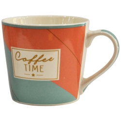 Κούπα πορσελάνης Coffee Time σομόν-βεραμάν 400cc Ankor 817757