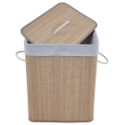 Καλάθι απλύτων μπαμπού natural-λευκό 60Lt Ankor 819324